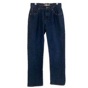 Levi's 514 Straight Jeans Boys Size 16 REG W28 L28 Dark Wash Blue Denim